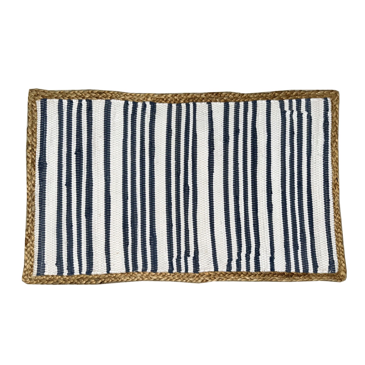 Jute-Baumwoll-Teppich 80 × 50 cm