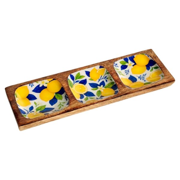 Schale mit Zitronenmotiv, 30,50 × 9,50 cm