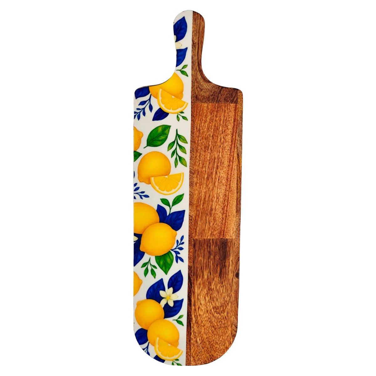 Schneidebrett mit Zitronenmotiv aus Holz und Harz, 49 × 15 cm – Bild 2